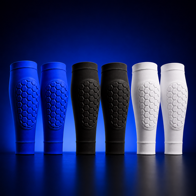 Jark Shin Guard Sleeves 3 Pack + Free Mesh Washing Bag + Premium Sports Socks